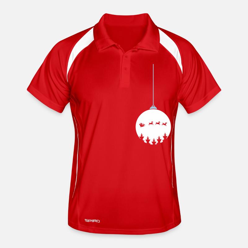 weihnachtskugel christmas Männer Polo atmungsaktiv