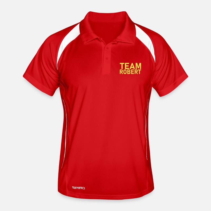 team robert leuchtgrün Männer Polo atmungsaktiv
