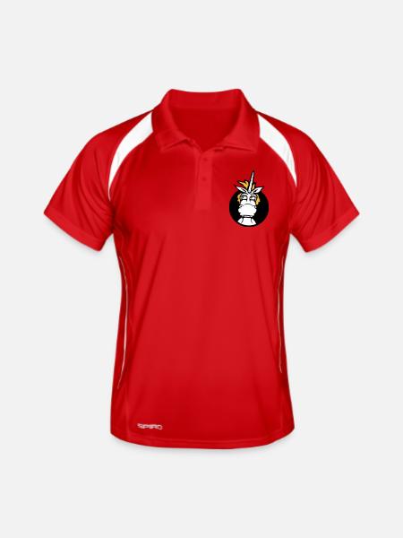 Unicorn Silly Funny Funny Funny Hole Cartoon - Men's Polo breathable - red/white - Front