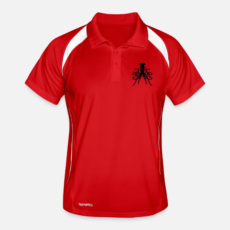 Pieuvre Pieuvre Pieuvre Calmar Céphalopode Silhouette Polo respirant Homme