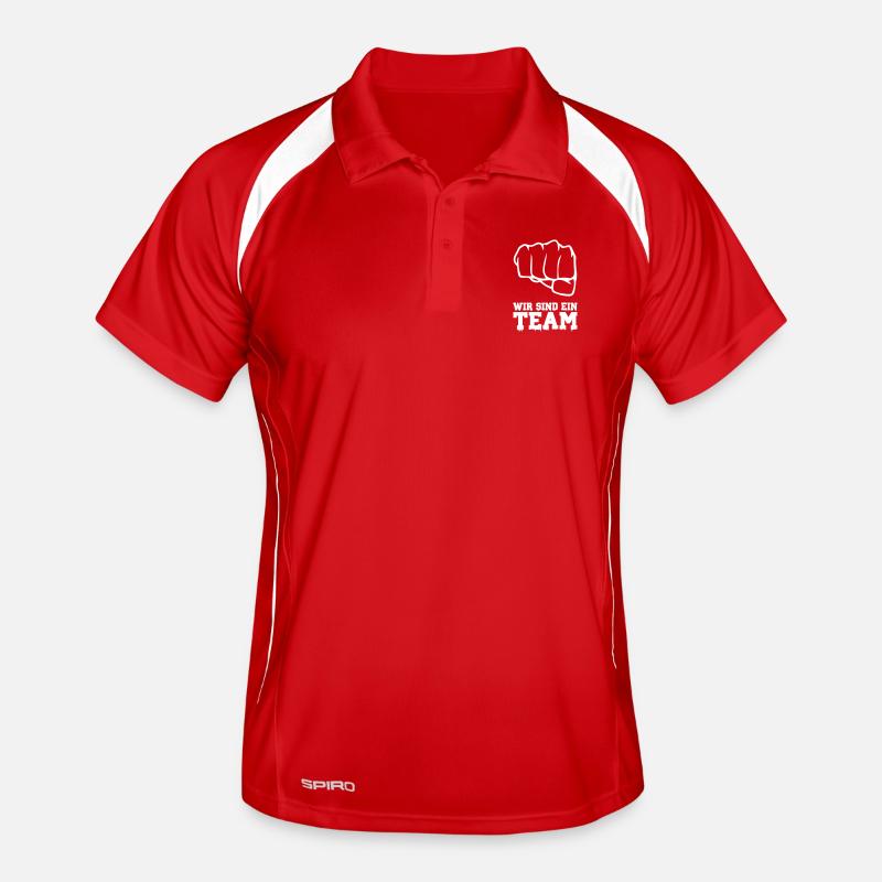 wir sind ein team 1 Männer Polo atmungsaktiv