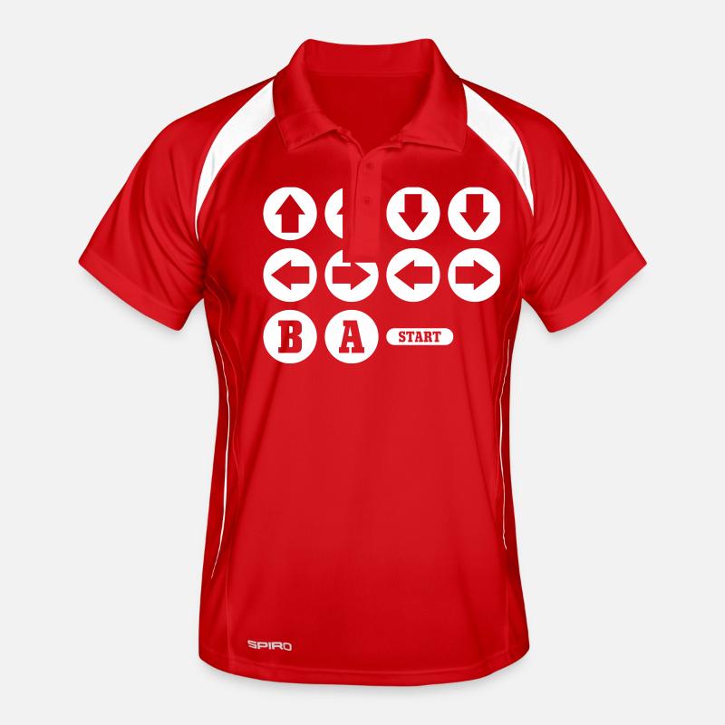 Cheat Code Video Game - Men's Polo breathable - red/white