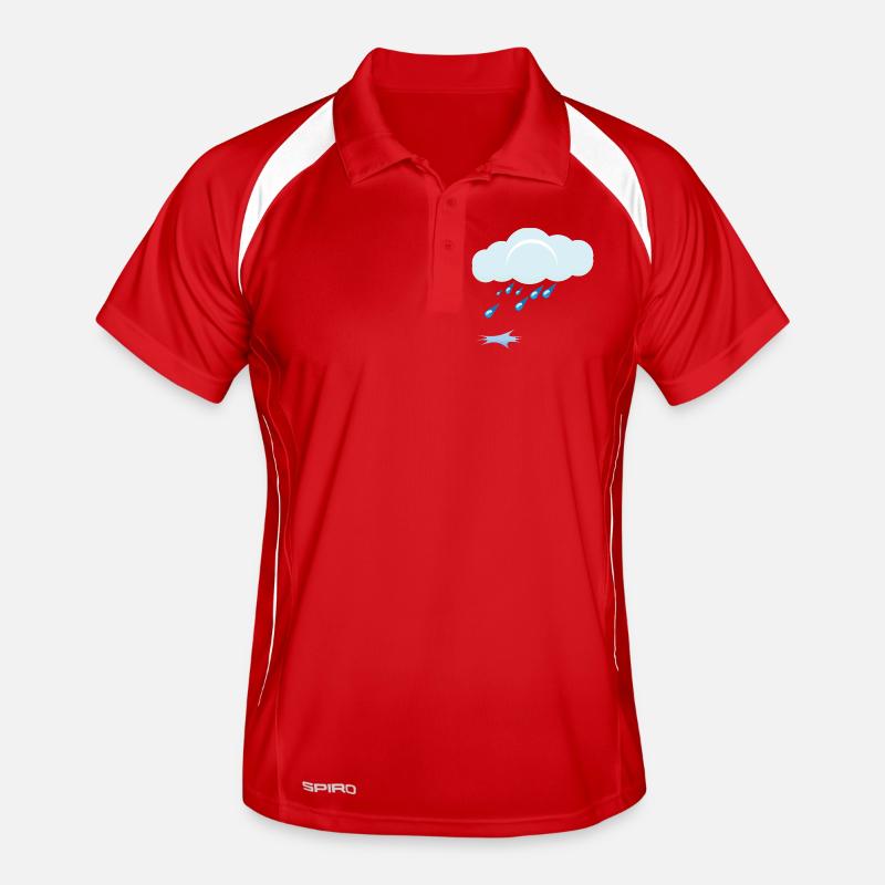 Rain - Men's Polo breathable - red/white