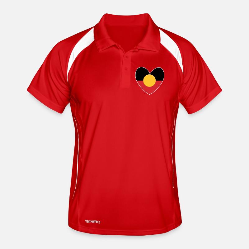 Australian Aboriginal heart Men's Polo breathable