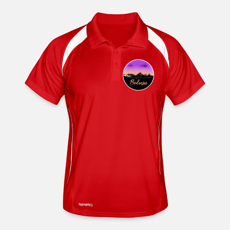 Lac de Constance Fineline Skyline Polo respirant Homme