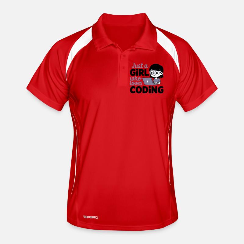 Nur ein Mädchen, das das Programmieren liebt Männer Polo atmungsaktiv