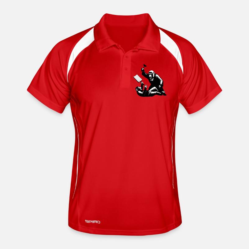 Monkey judge hits protesters Men's Polo breathable