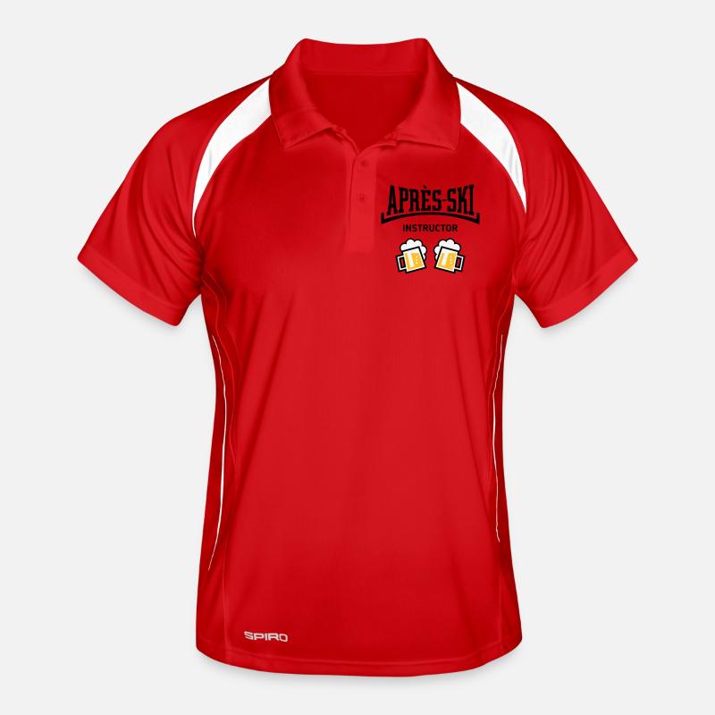 Après-Ski Instructor (Beer, Après-Ski Concave, POS3C) Men's Polo breathable