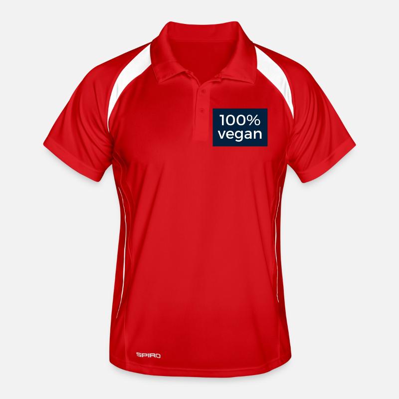 100% vegan - design in blue and white Men's Polo breathable