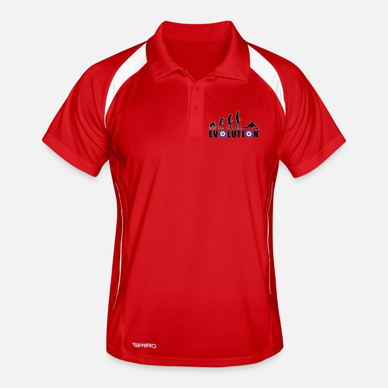 EVOLUTION CURLING Curling Gift Winter - Men's Polo breathable - red/white