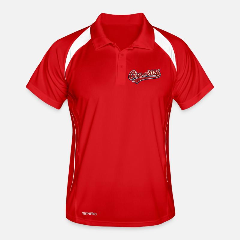 Class 2026 Retro Script - Men's Polo breathable - red/white