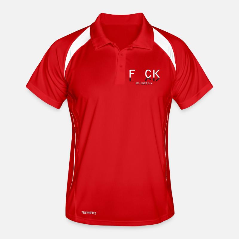 Provocative textual design with slogan Men's Polo breathable