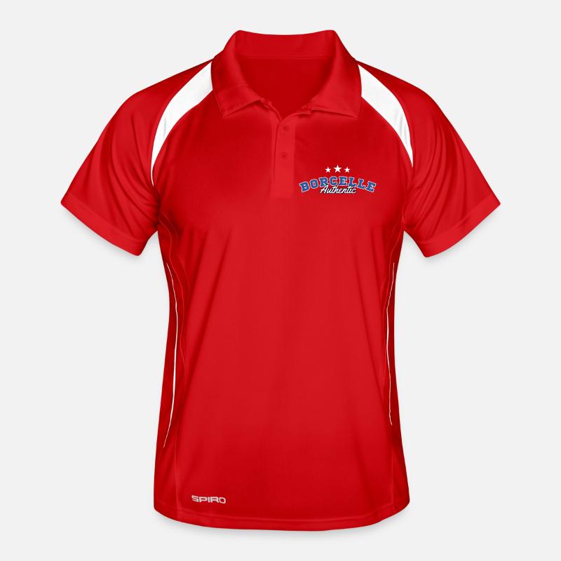 Borcelle Authentic College Script - Men's Polo breathable - red/white