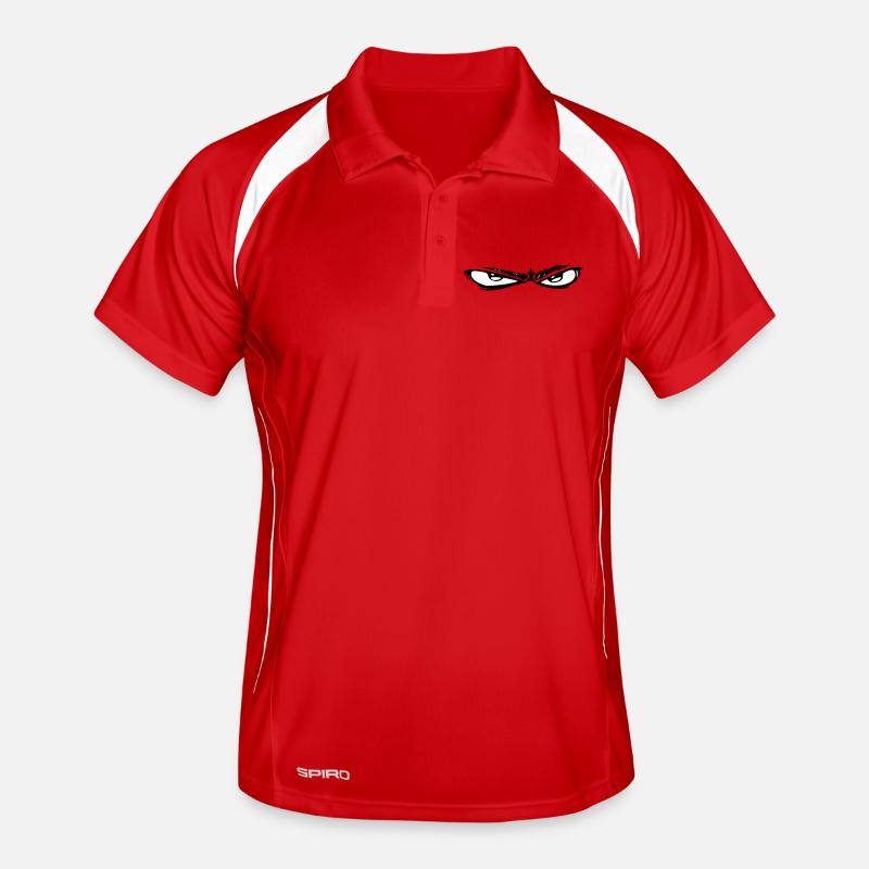 Night Eyes Black & White Men's Polo breathable