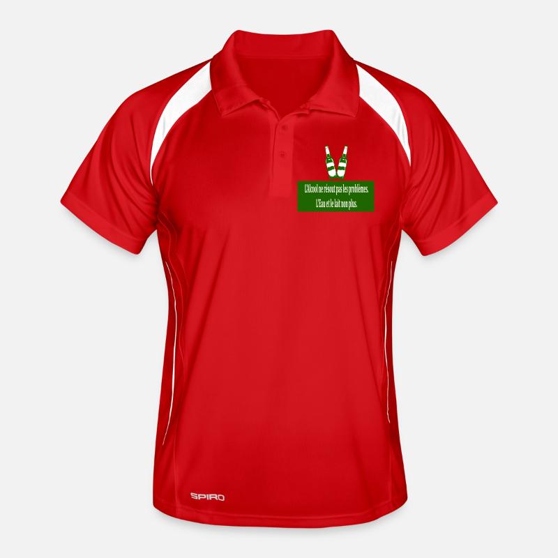 Cool doesn't solve problems - Men's Polo breathable - red/white
