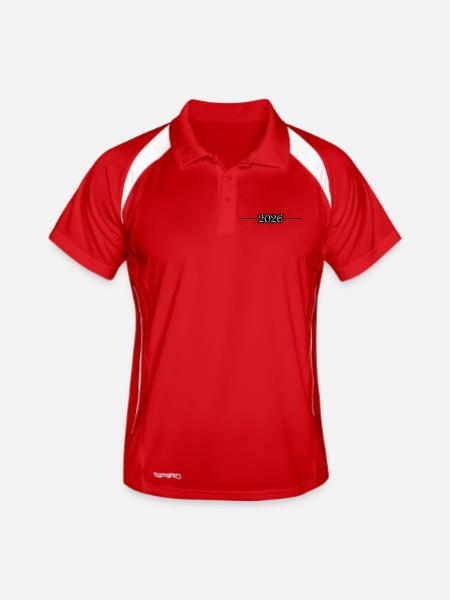 2026 Line - Men's Polo breathable - red/white