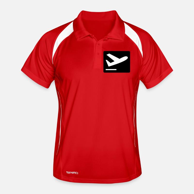 Airplane taking off Men's Polo breathable