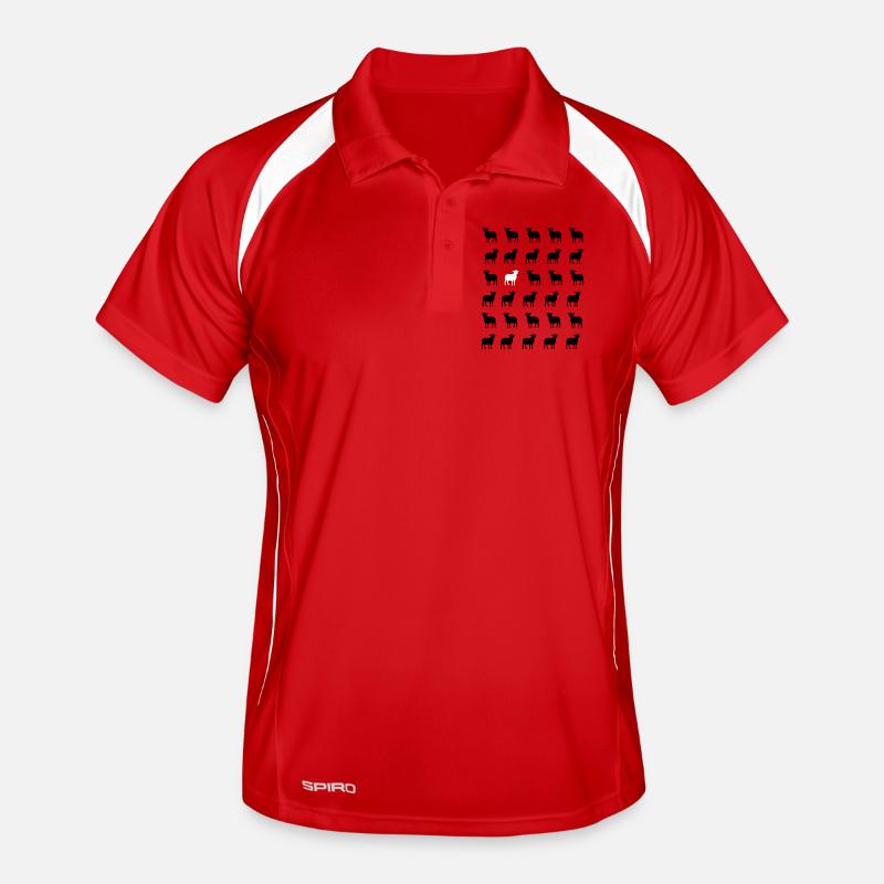 Schwarz-Weißes Schaf Männer Polo atmungsaktiv
