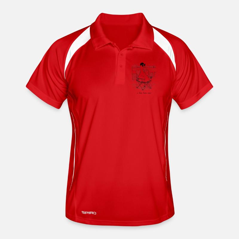 Funny Goose I Live Here Now Baseball Men's Polo breathable