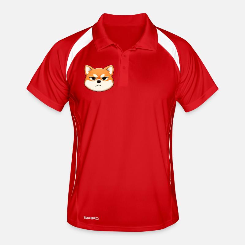 Grumpy, der Shiba Inu, der ein Gesicht zieht Männer Polo atmungsaktiv