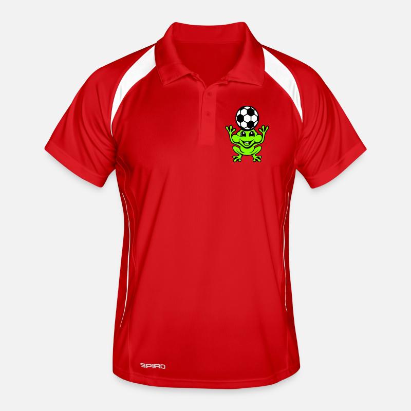 Frog Soccer Header Ball Playing Toad Men's Polo breathable