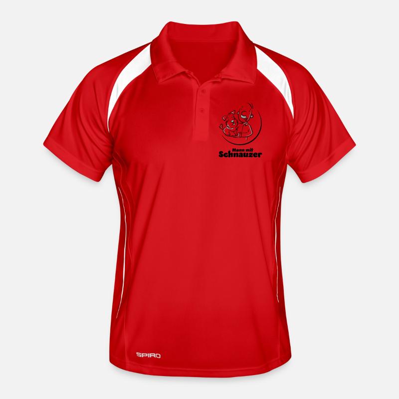 Mann mit Schnauzer (Oberlippenbart) Männer Polo atmungsaktiv