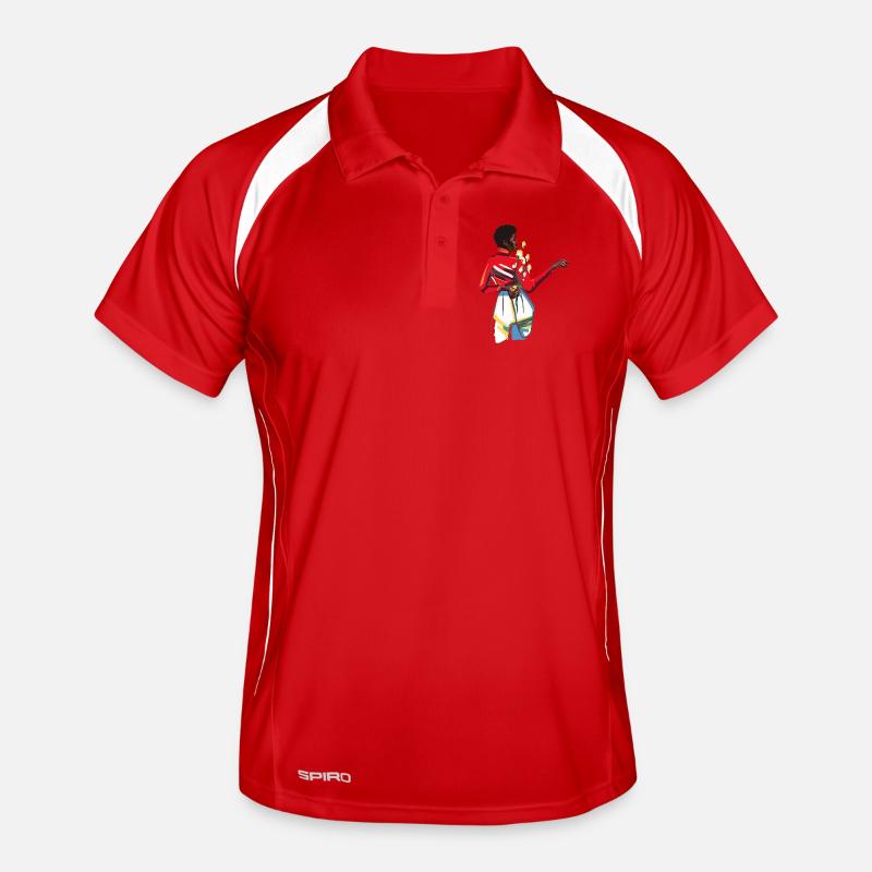 Dame aux fleurs Polo respirant Homme