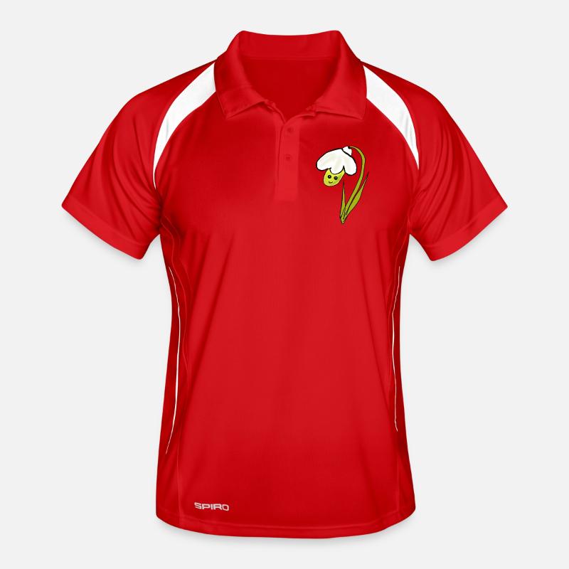 Perce-neige à fleurs printanières Polo respirant Homme