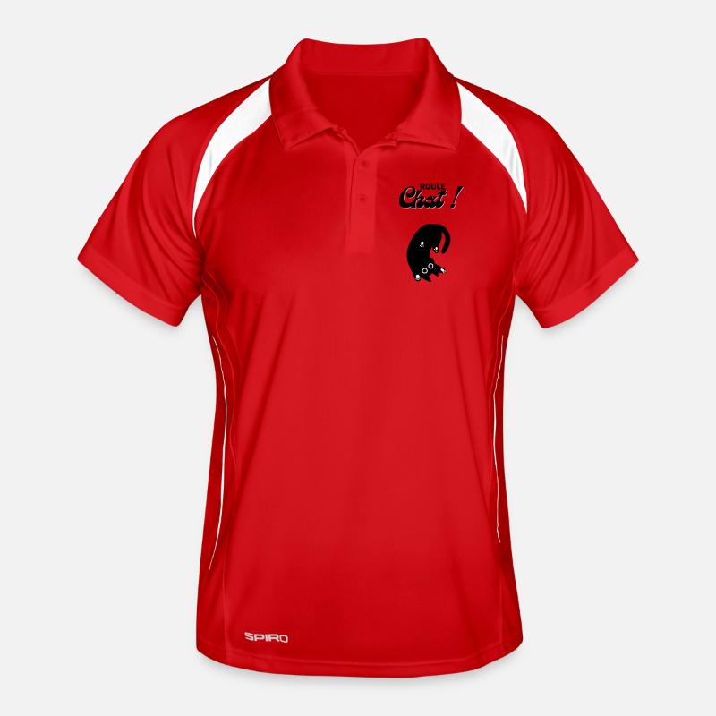 Chat en roue libre ! Polo respirant Homme