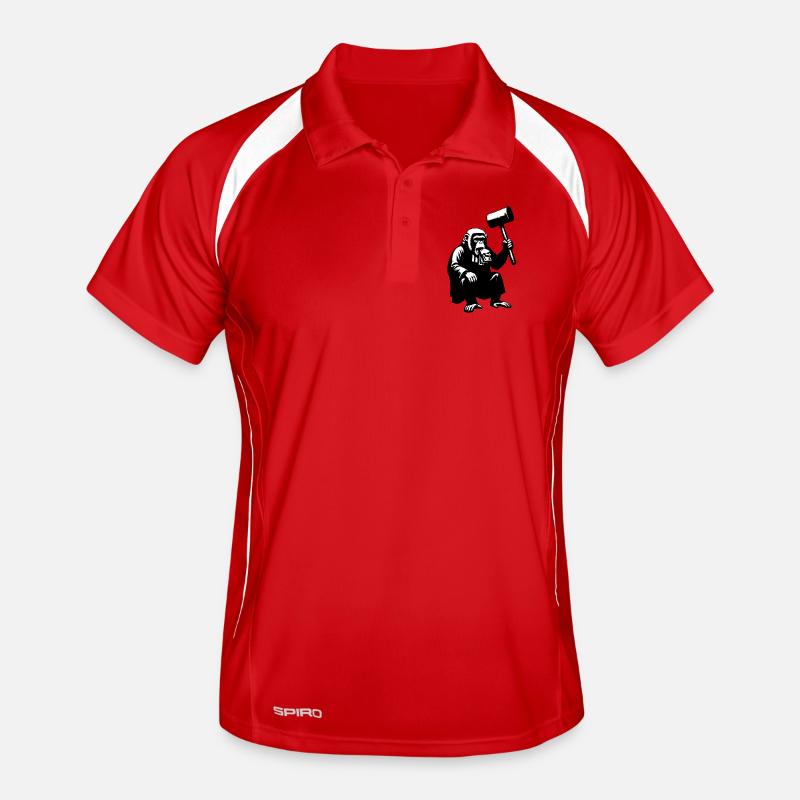 Singe juge avec un marteau géant Polo respirant Homme