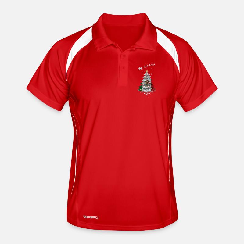 Christmas tree with Mexico flag Men's Polo breathable
