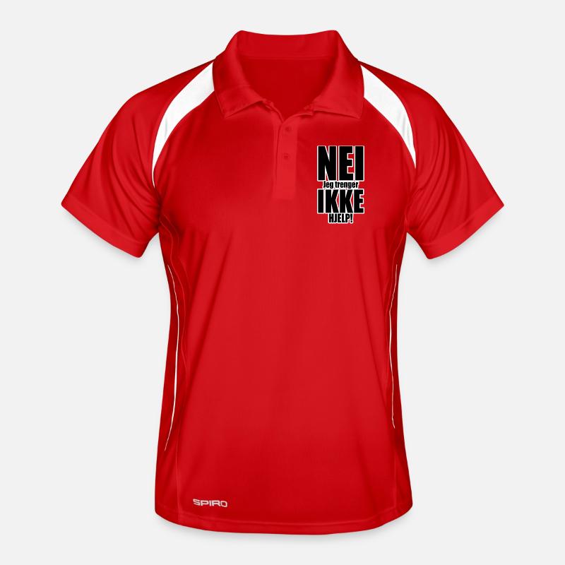No Not Help Typography - Men's Polo breathable - red/white