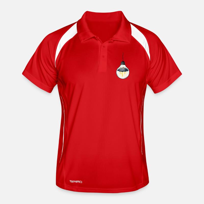 Stormy Idea in Light Bulb Men's Polo breathable