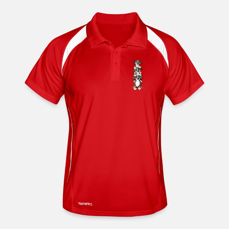 Three Funny Bernese Mountain Dogs Men's Polo breathable