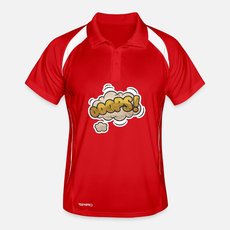 Ooops comique : Expression pop art drôle Polo respirant Homme