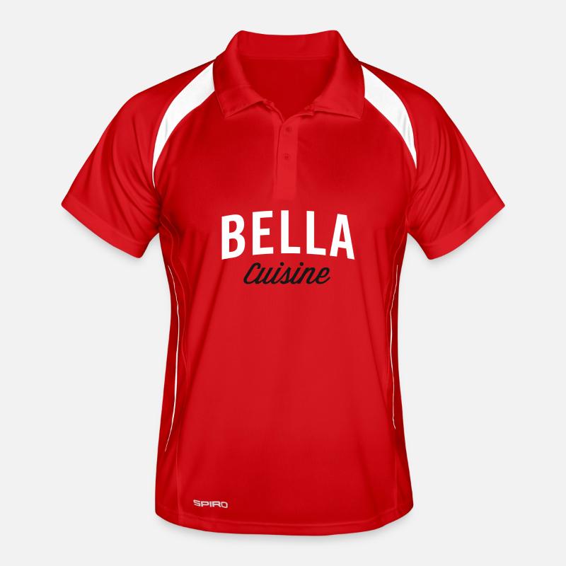 Bella Kitchen Typography Men's Polo breathable