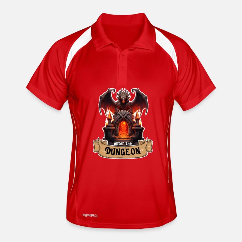 Enter the Dunegon Rollenspiel Tor Drache Männer Polo atmungsaktiv