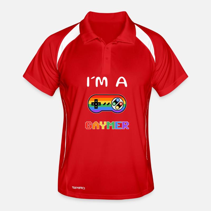 Motif de manette de jeu Pride Polo respirant Homme