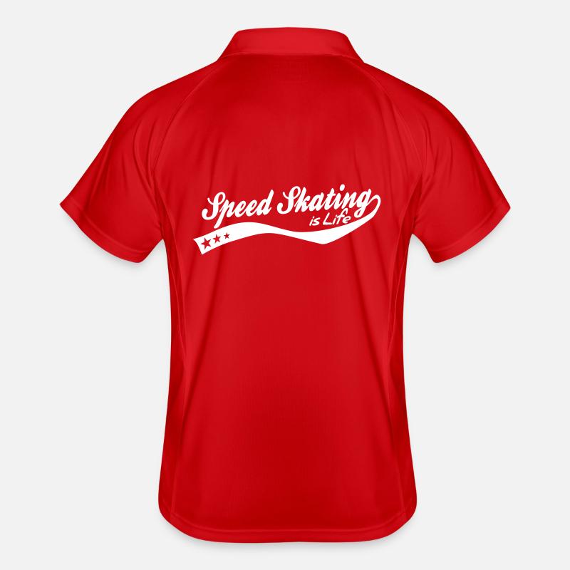 Speed skating is life - retro Polo respirant Homme