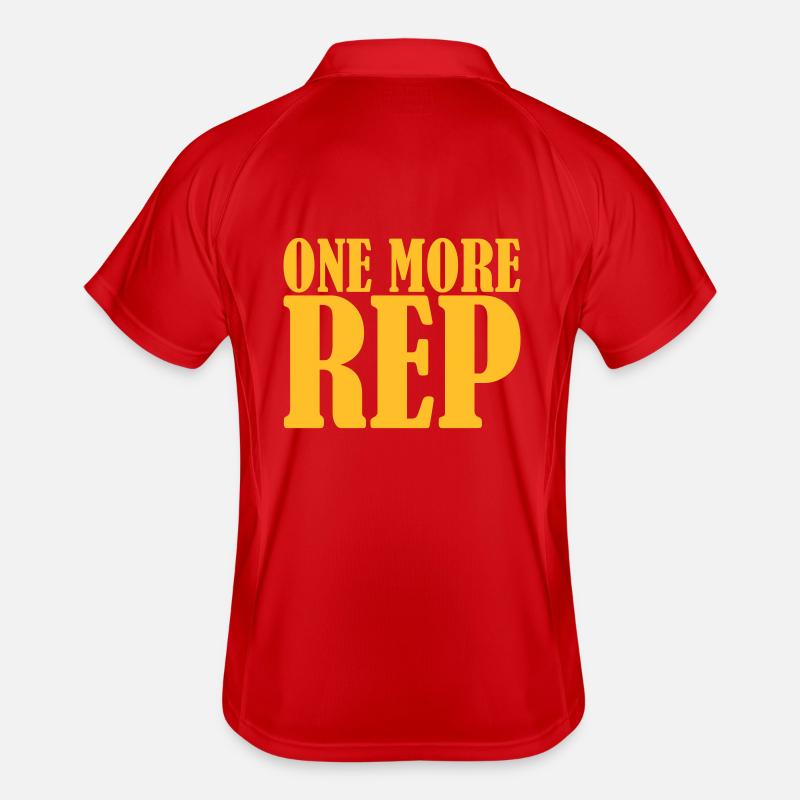 One More Rep - Men's Polo breathable - red/white