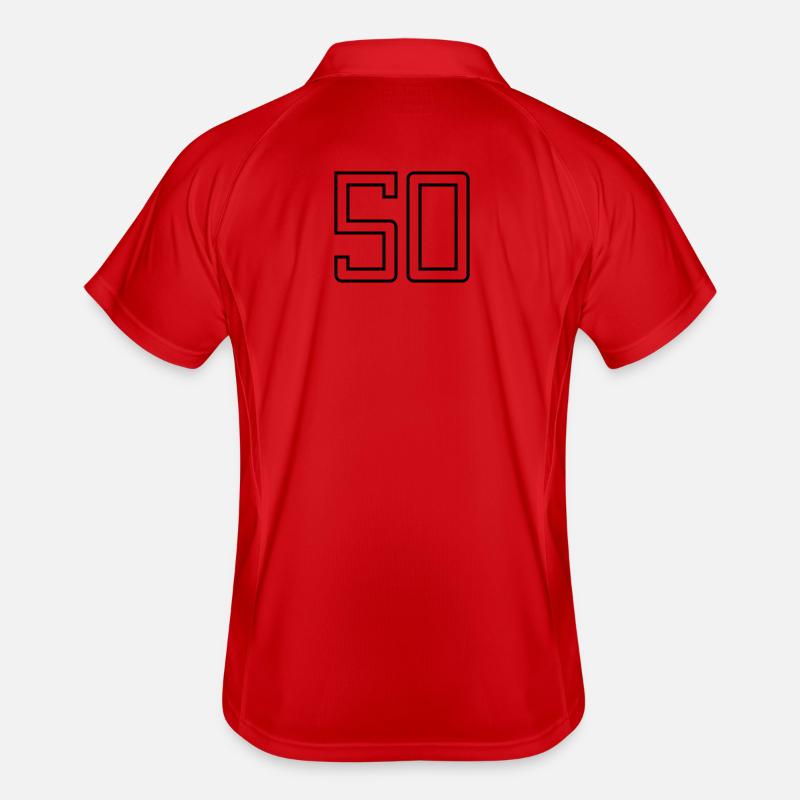 Numéro 50 (Style Université) Polo respirant Homme