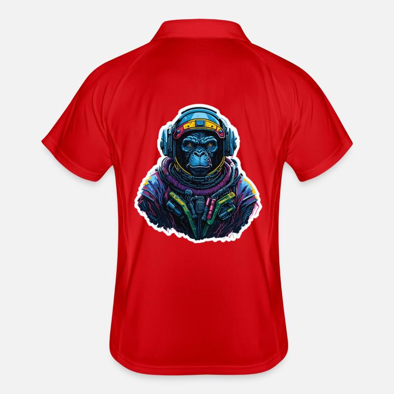 Gorille Astronaute Neon Polo respirant Homme