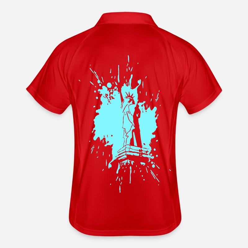 Statue de la Liberté dans une éclaboussure > Vector Graphic Polo respirant Homme