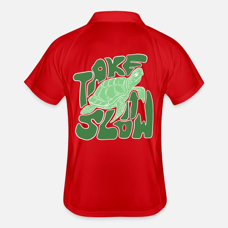 Take It Slow Turtle - Design détendu aux vibrations océaniques Polo respirant Homme