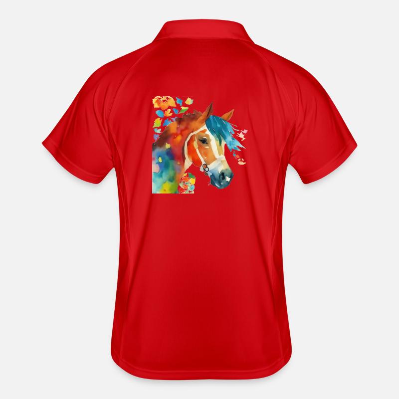 Le bonheur du cheval Polo respirant Homme