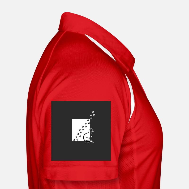 Paw Path Cat Silhouette Men's Polo breathable