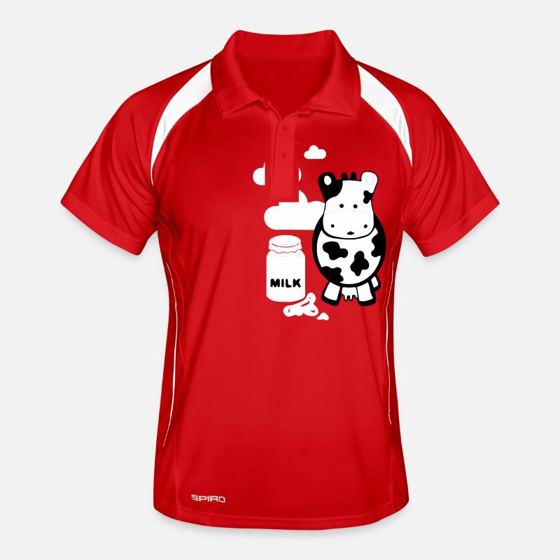 kuh milk Männer Polo atmungsaktiv