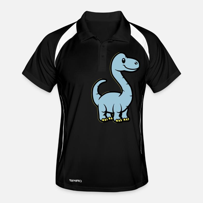 Dinosaur Brontosaurus Comic Men's Polo breathable