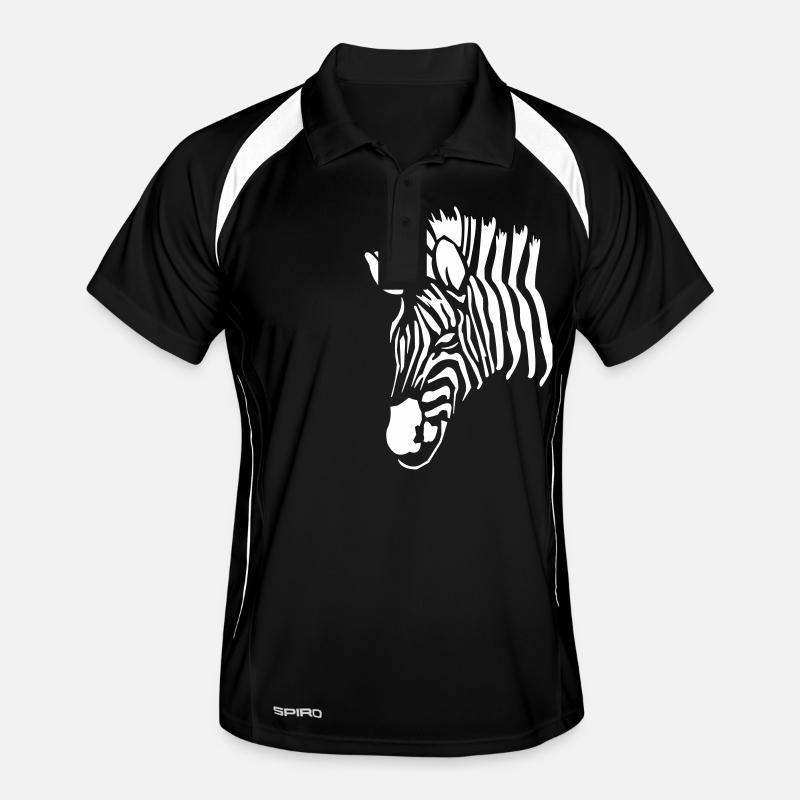 Zebra 1 - Men's Polo breathable - black/white