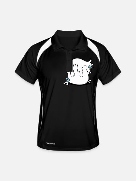 Filth - Polo respirant Homme - noir/blanc - Devant
